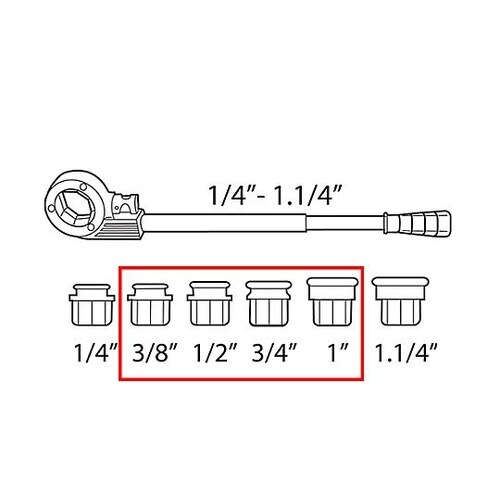 3/8”−1” ねじ切セット EA350