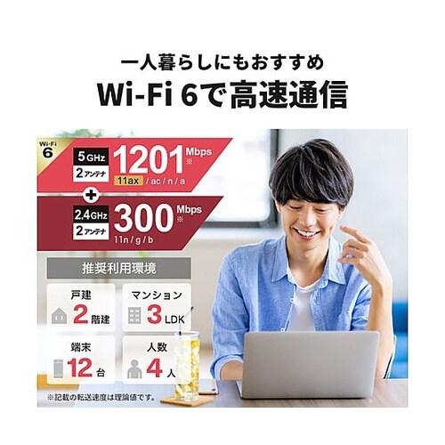 Wi−Fiルーター(Wi−Fi6対応)