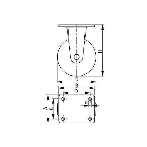 100mm キャスター(スティール車輪・