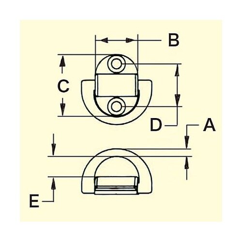 21x20.8mm ウォール金具(ステン