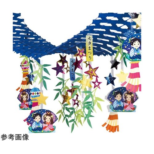 七夕吹き流しプリーツハンガー 55−7−