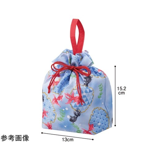 手提げ巾着袋 六花 りっか 金魚柄 20