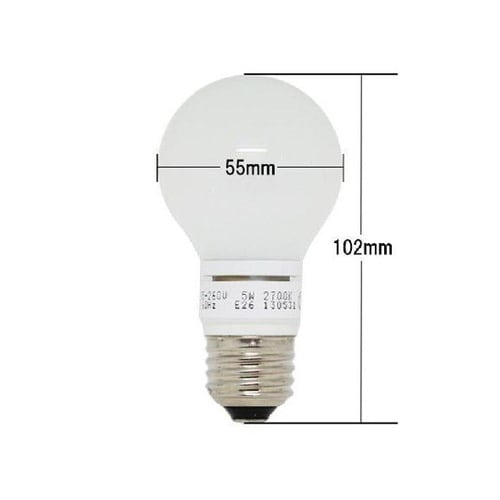 LED薄白/乳白電球 E26 電球色 Y