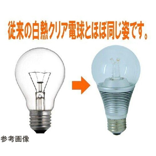 LEDクリア電球 E26 電球色 トライ