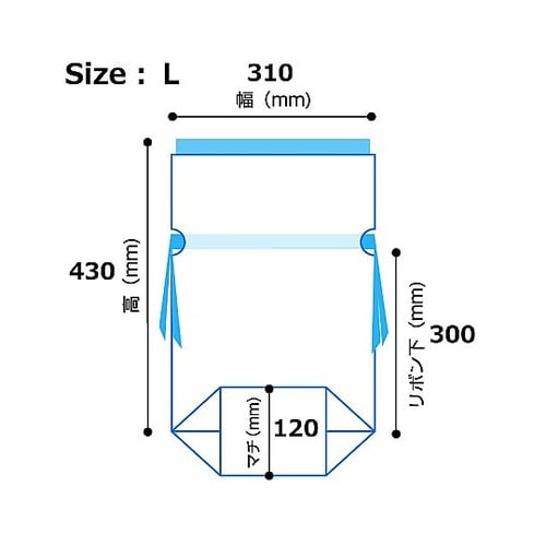 【20枚】梨地リボン付きギフトバッグ ブ