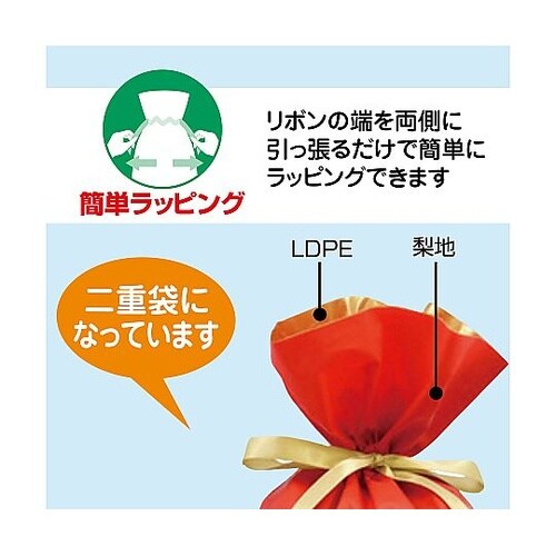 【20枚】梨地リボン付きギフトバッグ レ