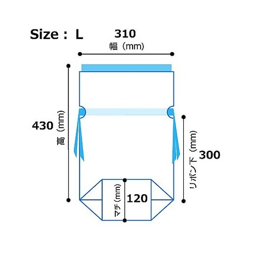 【20枚】梨地リボン付きギフトバッグ ネ