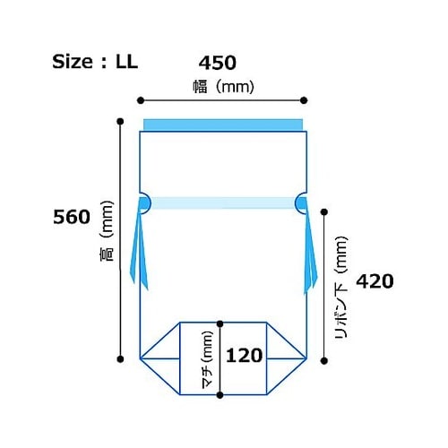【20枚】梨地リボン付きギフトバッグ ネ