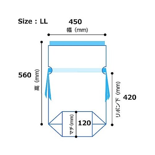 【20枚】梨地リボン付きギフトバッグ パ