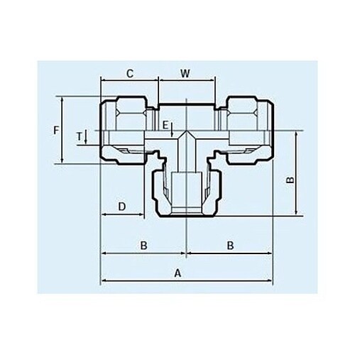 6mm ユニオン(ティー /フッ素樹脂製