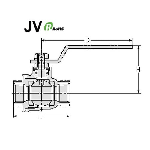 Rc1・1/2” ボールバルブ(ステンレ