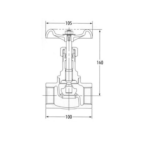 Rc1・1/4” グローブバルブ(ダクタ