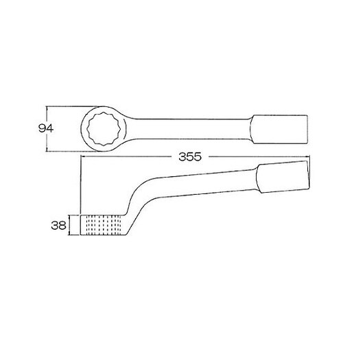 2・3/8”  打撃めがねレンチ(オフセ