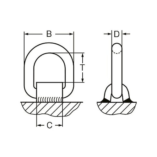 25x127mm/3.85ton 吊り環