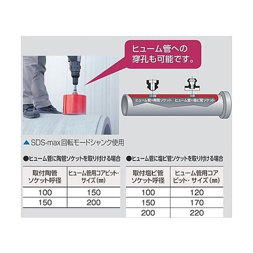 50mm 乾式ダイアモンドコアドリル E