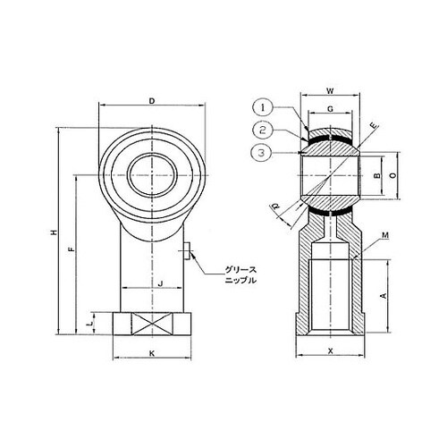 M22xP1.5 ロッドエンド(給油式