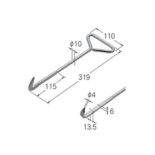 319mm マンホール取手(2本) EA
