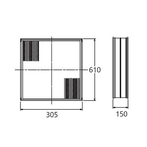 305x610x150mm エアフィルタ