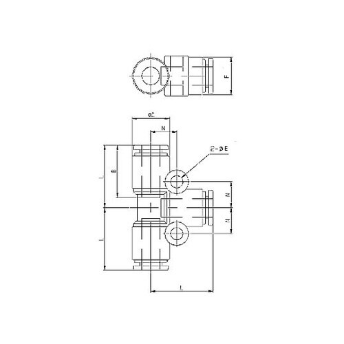 6mm T型ユニオン EA140HS−6