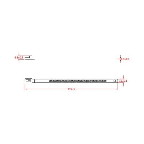 12x335mm 結束バンド(SUS31