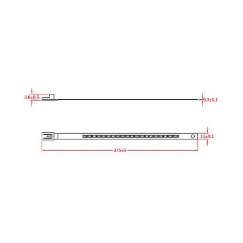 12x375mm 結束バンド(SUS31