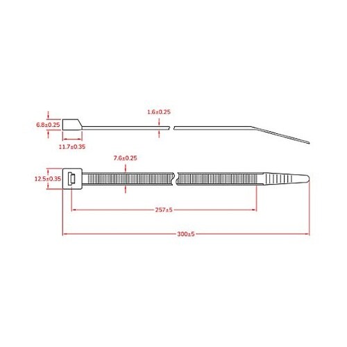 300x 7.6mm 結束バンド(耐熱/