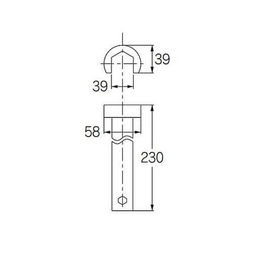 38x230mm 水栓用スパナ(ナット締