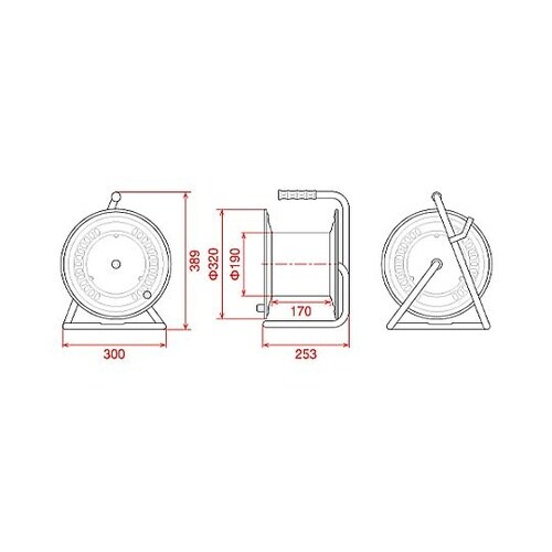 320x253x389mm 空リール E