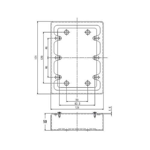 124x171x50mm 露出スイッチボ