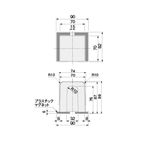 90x89x82mm カムスイッチカバー