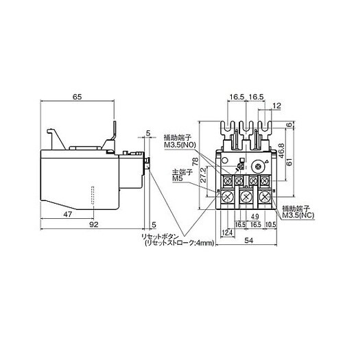 4.0 − 6.0 A サーマルリレー