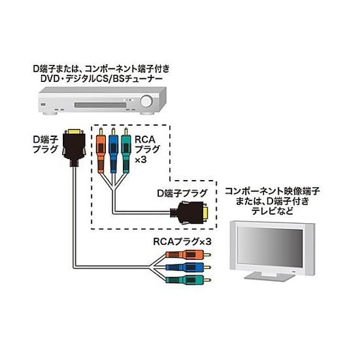 3.0m D端子xコンポーネント端子ケー