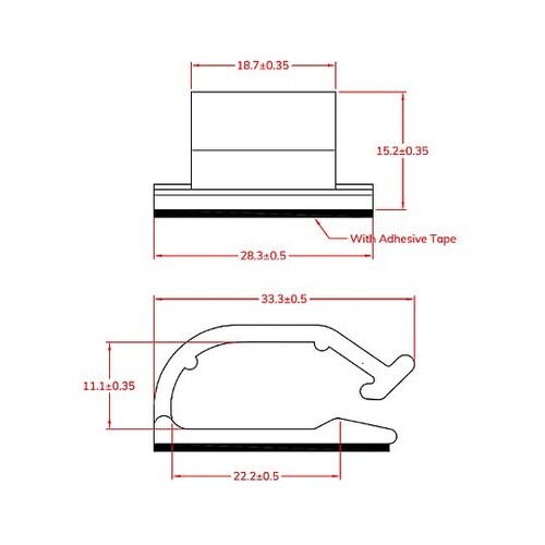 22.2x11.1mm ワイヤークリップ