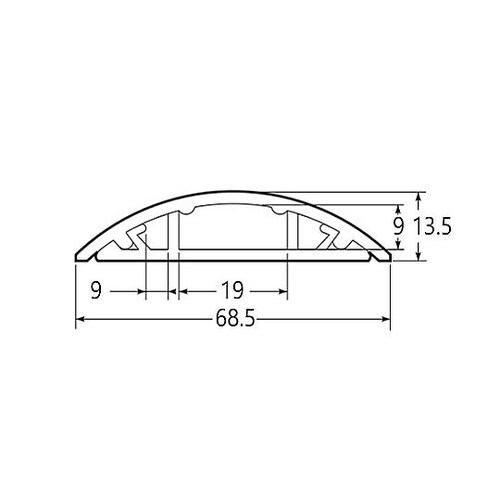 68.5mmx2.0m ワゴンモール(ア