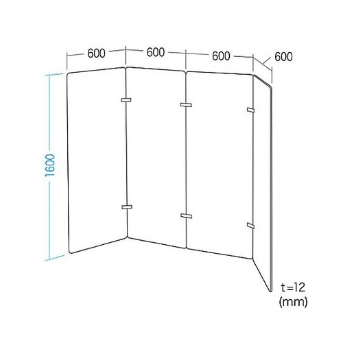 600x 12x1600mm パーテーシ