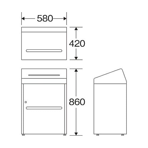 580x420x860mm 機密文書回収