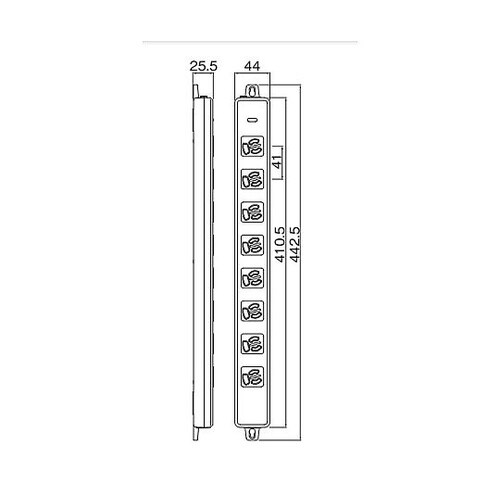 AC125V/15Ax 3m タップ(8