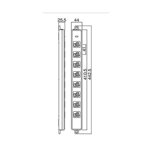 AC125V/15Ax 5m タップ(8