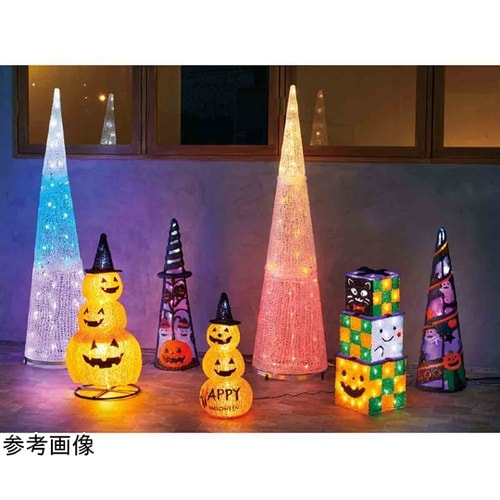 LEDモチーフ 3連パンプキンH55cm