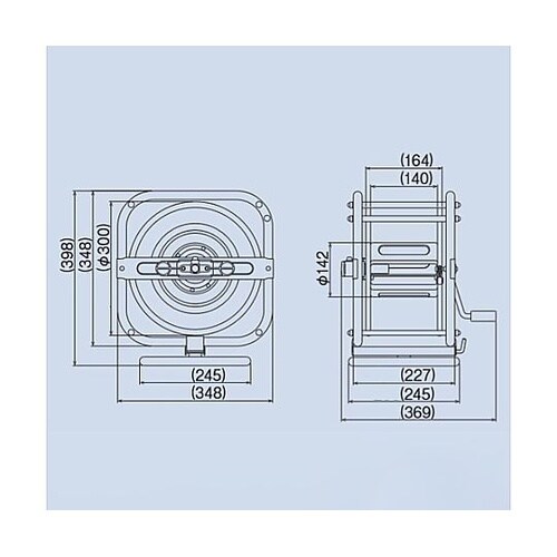 6.5mmx48m エアーホースリール(