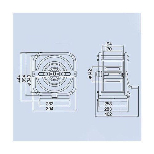 10mmx28m エアーホースリール(ウレ