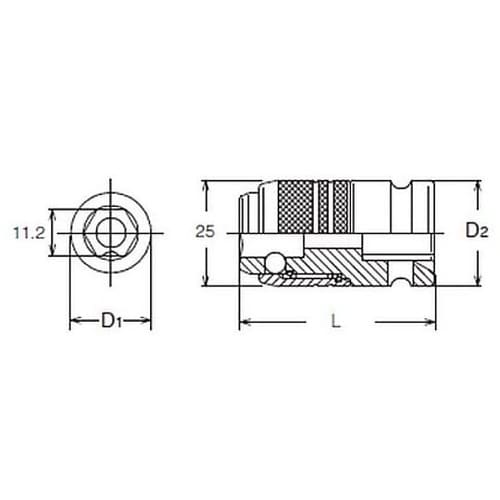 1/2”DR インパクトビットホルダー(