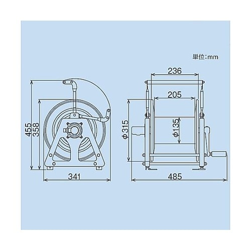 20m 逆火防止器付ガスリール(酸素・ア