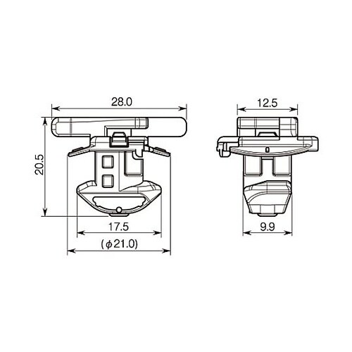 10.0mm 結束バンド用ベース(アルミ