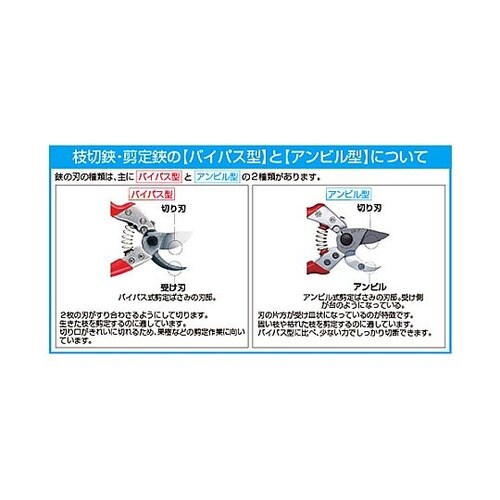 180mm はさみ・剪定(アンビル型)
