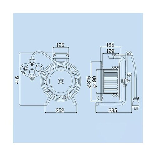 AC200V/20A/30m コードリー