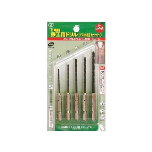 2.0−4.0mm/5本組 鉄工用ドリル