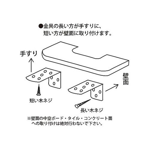 140x300mm 木製手すり(ひじかけ