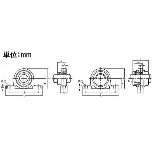 MUSP000/ 10mm ピロー形ユニ
