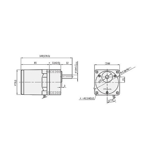 三相200V・40W インダクションモー